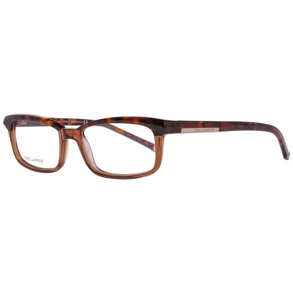 Dsquared² Rectangle Eyeglasses Tortoise DQ5034 Men Brown Frames For Men